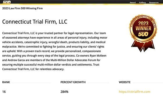 500 Law Firm Winning